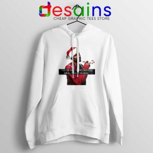 Snoop Dogg on Christmas White Hoodie American Rapper Hoodies