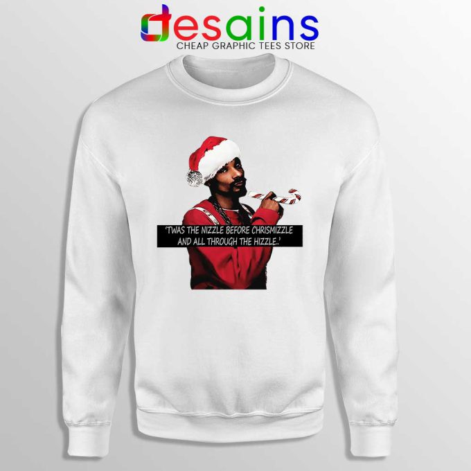 Snoop Dogg on Christmas White Sweatshirt American Rapper