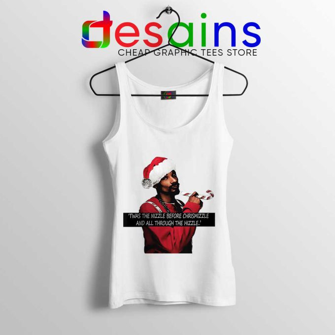 Snoop Dogg on Christmas White Tank Top American Rapper Tops