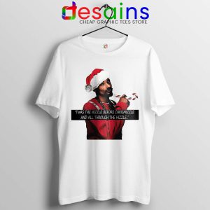 Snoop Dogg on Christmas White Tshirt American Rapper Tee Shirts