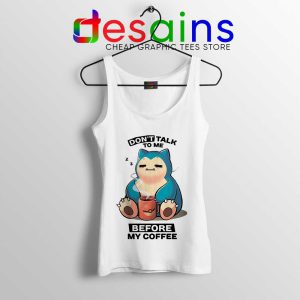 Snorlax Dont Talk To Me White Tank Top Pokemon Tank Tops S-3XL