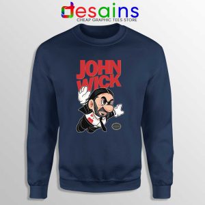 Super John Wick Navy Sweatshirt Super Mario Wick Sweater S-3XL