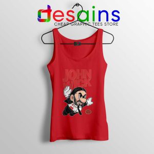 Super John Wick Red Tank Top Super Mario Wick Tank Tops S-3XL