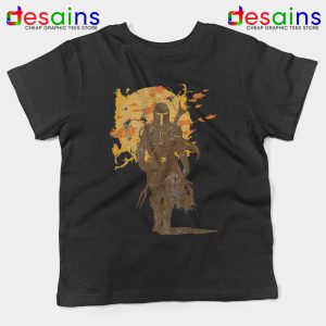 The Mandalorian Sun Light Black Kids Tshirt Disney Plus Tees Youth