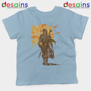 The Mandalorian Sun Light Light Blue Kids Tshirt Disney Plus Tees Youth