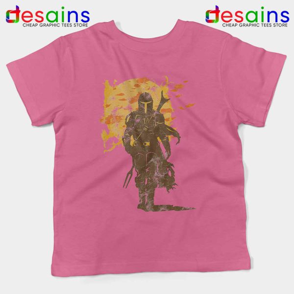 The Mandalorian Sun Light Pink Kids Tshirt Disney Plus Tees Youth