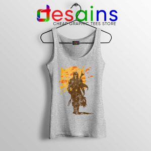 The Mandalorian Sun Light Sport Grey Tank Top Disney Plus Tops