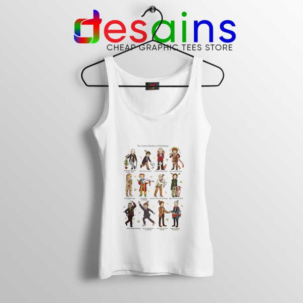 The Twelve Doctors of Christmas Tank Top Dr Who Tops Size S-3XL