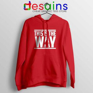 This is the Way Red Hoodie The Mandalorian Hoodies S-2XL