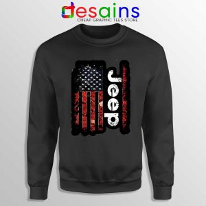 USA Flag Jeep Sweatshirt American Jeep Sweater S-3XL