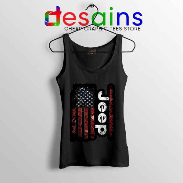 USA Flag Jeep Tank Top American Jeep Tank Tops S-3XL