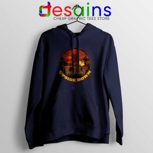 Upside Down Stranger Things Navy Hoodie Netflix Hoodies S-2XL