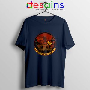 Upside Down Stranger Things Navy Tshirt Netflix Tee Shirts S-3XL