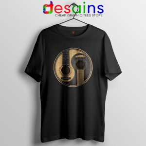 Yin Yang Guitar Tshirt Acoustic guitar Tee Shirts S-3XL