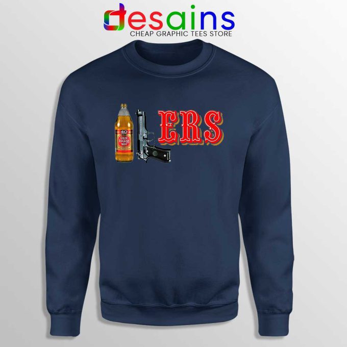 409 ERS 40oz 9mm Navy Sweatshirt San Francisco 49ers Sweaters