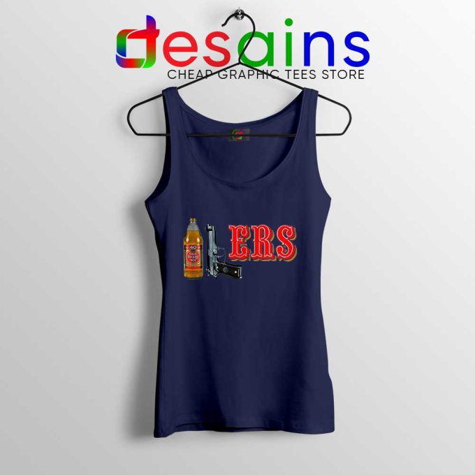 40/9 ERS 40oz 9mm Navy Tank Top San Francisco 49ers Tops