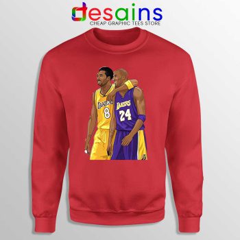 8 and 24 Kobe Costume Red Sweatshirt RIP NBA Kobe Bryant