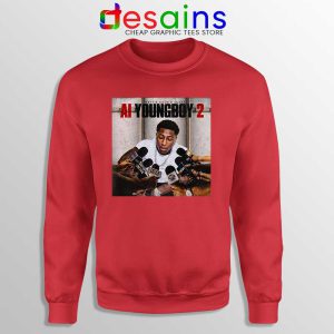 AI YoungBoy 2 Song Red Sweatshirt YoungBoy Never Broke Again