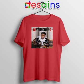 AI YoungBoy 2 Song Red Tshirt YoungBoy Never Broke Again Tee Shirts