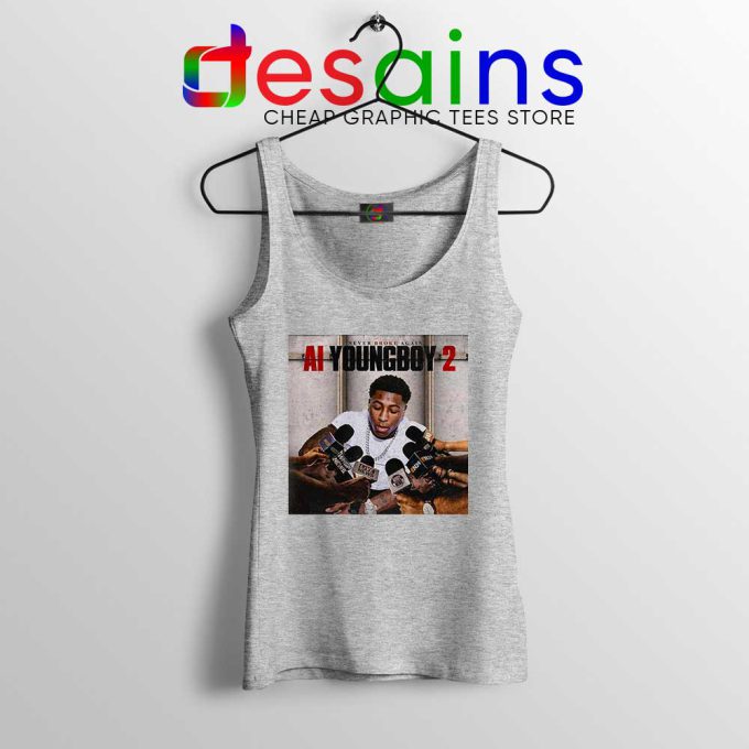 AI YoungBoy 2 Song Sport Grey Tank Top YoungBoy Never Broke Again