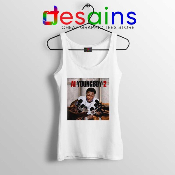 AI YoungBoy 2 Song White Tank Top YoungBoy Never Broke Again Tops