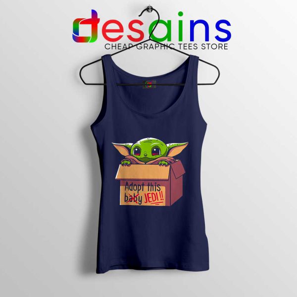 Adopt this Baby Jedi Navy Tank Top Baby Yoda Tops S-3XL