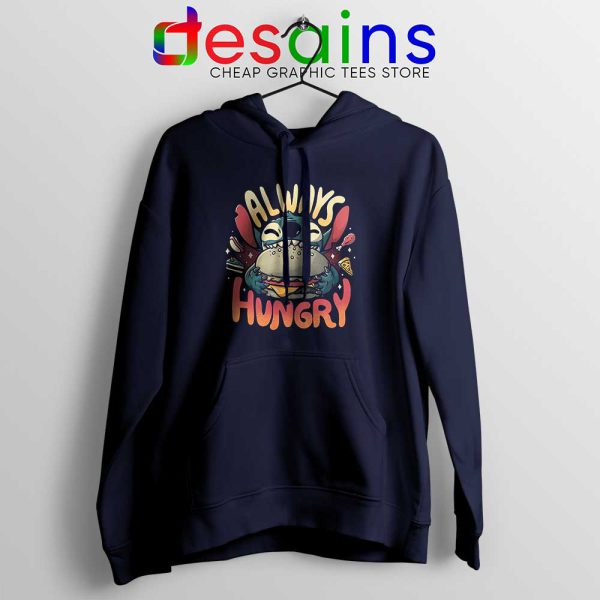 Always Hungry Stitch Navy Hoodie Lilo and Stitch Hoodies