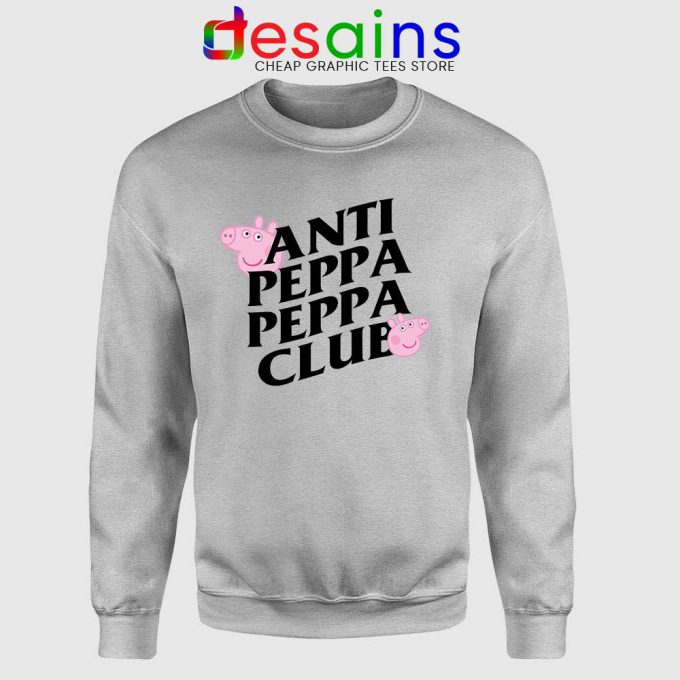 Anti Peppa Peppa Club Sport Grey Sweatshirt Anti Social Social Club