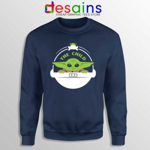 Baby Yoda The Child Pod Navy Sweatshirt The Mandalorian Sweaters