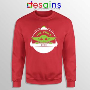 Baby Yoda The Child Pod Red Sweatshirt The Mandalorian Sweaters