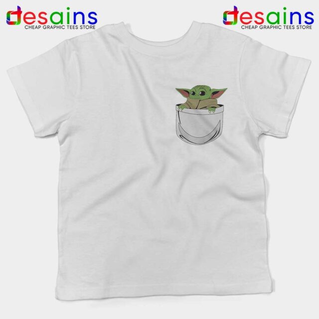 Baby Yoda in a Pocket Kids Tshirt