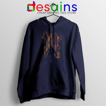 Batman Dark Vision Navy Hoodie The Batman Art Hoodies S-2XL