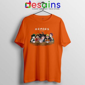 Best Anime Superheroes Orange Tshirt Friends Heroes Tees