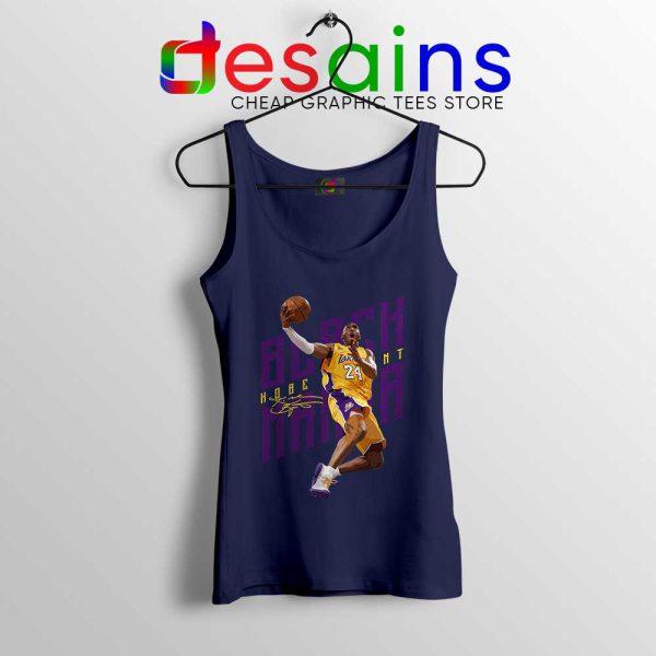 Best Dunks Black Mamba Navy Tank Top Kobe Bryant RIP NBA Tops