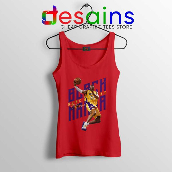 Best Dunks Black Mamba Red Tank Top Kobe Bryant RIP NBA Tops