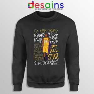 Best Kobe Bryant Accolades Sweatshirt RIP Kobe Bryant NBA Sweaters