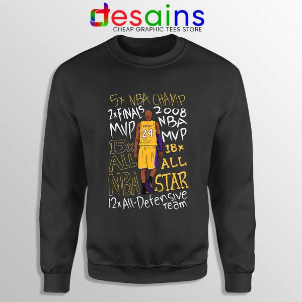 Best Kobe Bryant Accolades Sweatshirt RIP Kobe Bryant NBA Sweaters