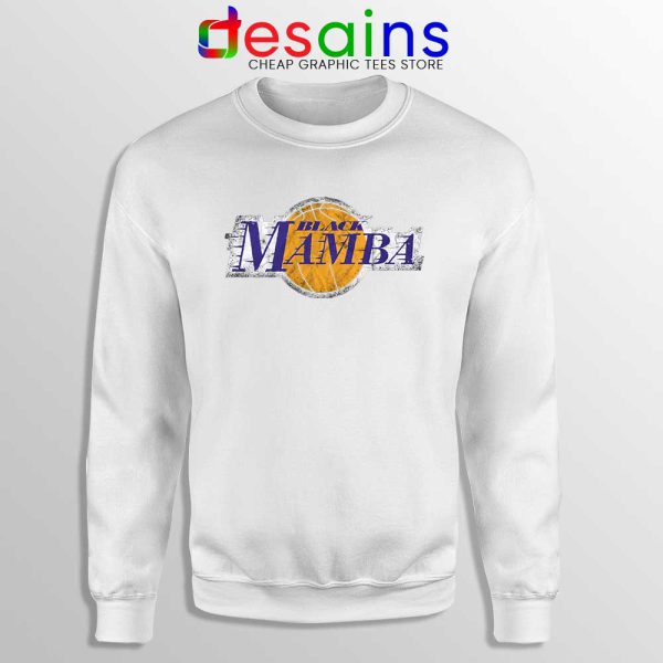 Black Mamba LA Lakers White Sweatshirt RIP Kobe Bryant NBA Sweaters