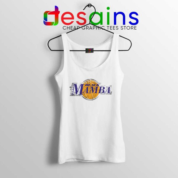 Black Mamba LA Lakers White Tank Top RIP Kobe Bryant NBA Tops