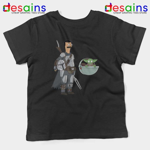 Bobs Burgers Boba Fett Black Kids Tshirt Baby Yoda Youth Tees