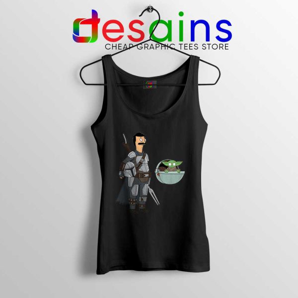 Bobs Burgers Boba Fett Black Tank Top Baby Yoda Tops