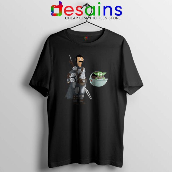 Bobs Burgers Boba Fett Black Tshirt Baby Yoda Tee Shirts