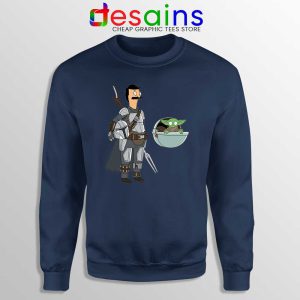 Bobs Burgers Boba Fett Navy Sweatshirt Baby Yoda Sweater