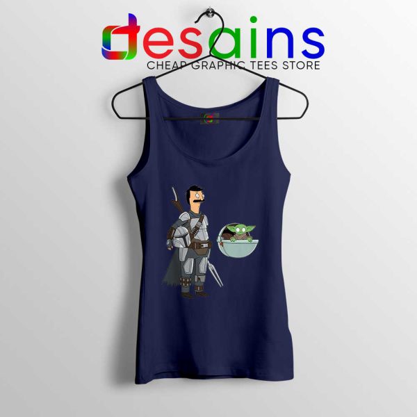 Bobs Burgers Boba Fett Navy Tank Top Baby Yoda Tops