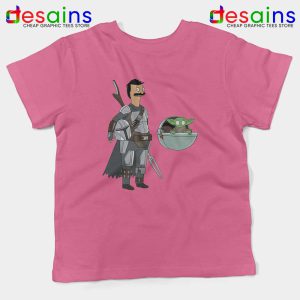 Bobs Burgers Boba Fett Pink Kids Tshirt Baby Yoda Youth Tees