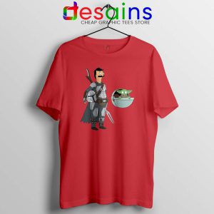 Bobs Burgers Boba Fett Red Tshirt Baby Yoda Tee Shirts