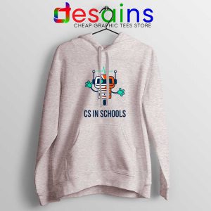 CS in Schools Robot Sport Grey Hoodie Computer Science Hoodies