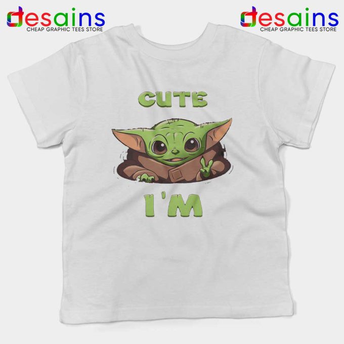 Cute Im The Child White Kids Tshirt Baby Yoda Youth Tees