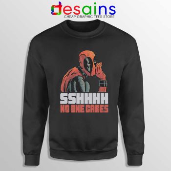 Deadpool No One Cares Sweatshirt Funny Deadpool Sweaters S-3XL