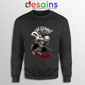 Din Djarin Vs The Galaxy Black Sweatshirt Disney The Mandalorian